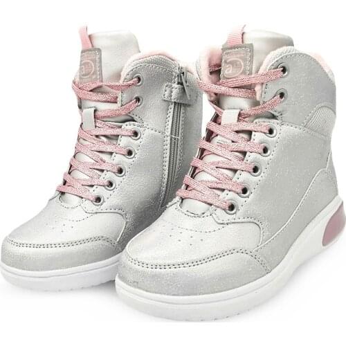 NEW 1pair Waterproof Girl Snow Boots Winter Warm Leather Ski Children Wool Boot,-40 or -30 degrees Kid Boot