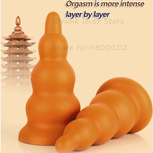 Huge Anal Plug Big Butt Plug G-spot Prostate Massage Silicone Tower Large Ass Plugs Vagina Anal Expansion Sex Toys For Men Women