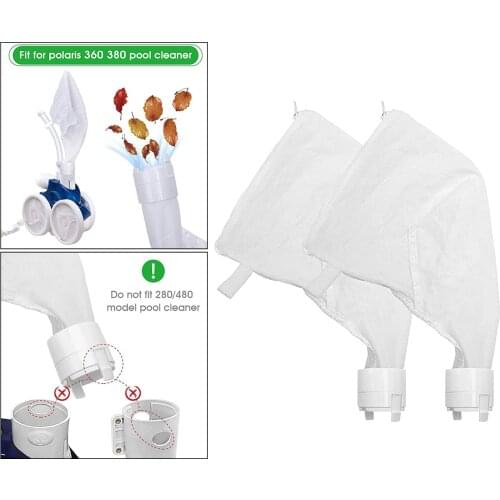 2pcs Polyester Swimming Pool Cleaner Filter Bag for Polaris Filter Bag Zipper Bag Parts Replacement Bag Pool Filter Vacuum Bag