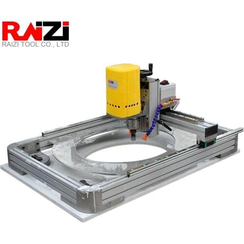 Raizi Portable Sink Hole Cutting System for Large format Stone Slab 110v/220v Countertops Hole Drilling Forming Milling Machine