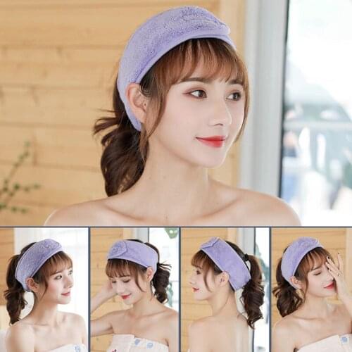 Q Velcro Hair Accessories Women Wash Face Headband Sports Yoga Headscarf Makeup Hair Band Wide Headbands Female Adjustable Bezel