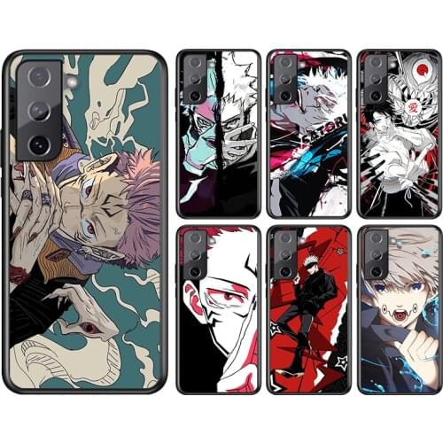 Jujutsu Kaisen Satoru Gojo anime For Samsung Galaxy S21 S20FE S10 S10e S9 S8 S7 S6 Ultra Plus Lite Edge 5G Black Soft Phone Case