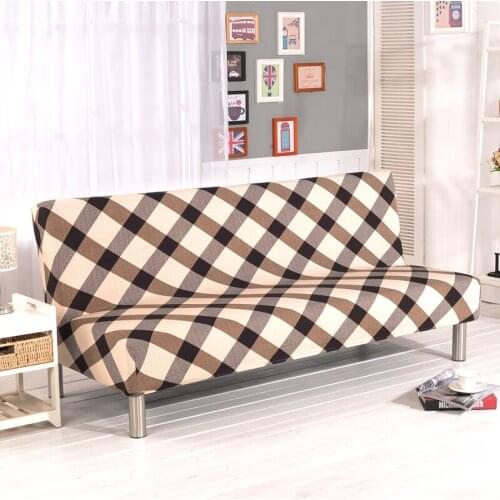 Monily Nordic Modern Sofa Cover Spandex Stretch Elastic Wrap Slipcover Anti-dirty Bench Cover Without Armrest Folding Sofa Cover