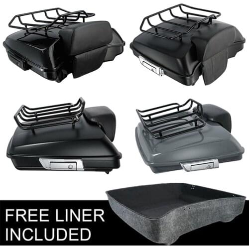 Motorcycle 5.5" Razor Pack Trunk Rack For Harley Tour Pak Touring Road King Electra Glide Street Glide 2014-2020