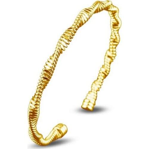 WQQCR NEW hot new fashion adjustable gold 18 K matte Bilezik open bracelet gift jewelry ladies bracelet ladies