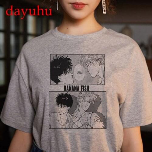 Banana Fish T-Shirt Funny Manga Graphic Tees Men Kawaii Summer Tops Hot Japanese Anime Cartoon T Shirt Unisex Tops Tshirt Male