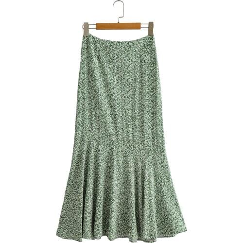 Women Skirts Trumpet Boho Long Skirt Maxi Fishtail Victorian Fashion Bandage Summer Beach Skirt