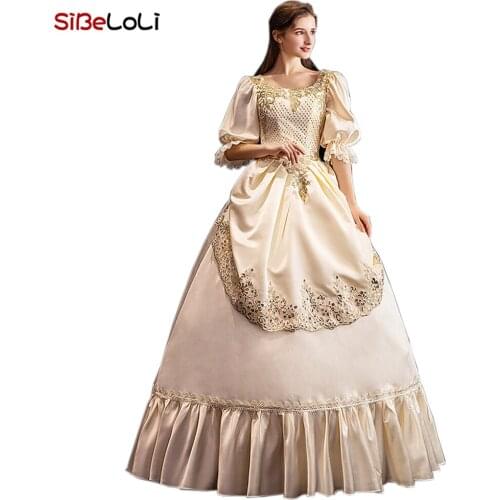 White Rococo Costume Party Masquerade Dress Theater Stage Costume For Women Victorian Dress 18th Century Dress