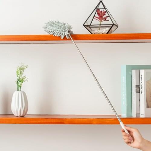 1PCS Household Telescopic Dusting Brush Extended Feather Duster Cleaning Tools Chenille Dusting Duster Desktop Sweeping Tool