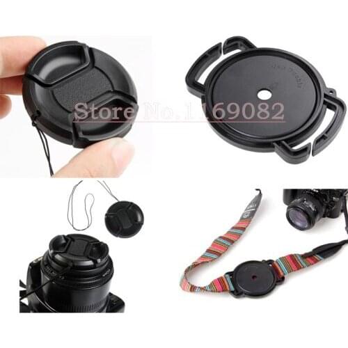 2 in 1 52 58 67mm Lens Cap Holder Cover Anti Lost Buckle Keeper + 58 lens cap For can&n 450D 500D 550D 600D 1000D 1100D 18-55MM