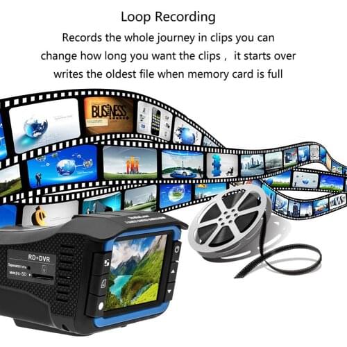 2 In 1 Anti Laser Car Radar Detector Dash Cam Car DVR Camera Recorder 140 Degree Dashcam HD 720P