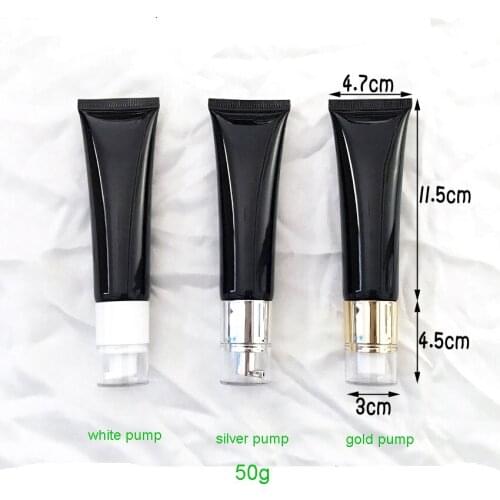 300pcs/lot 30g 50g 30ml 50ml Plastic Black Soft Bottle Cosmetic Cream Tube Facial Cleanser Lotion Squeeze Bottles