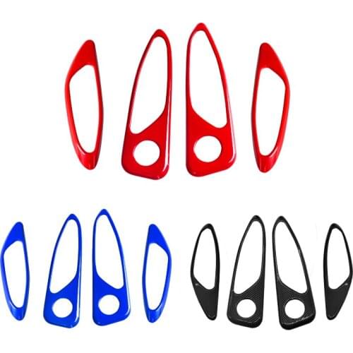 TAJAIN 4Pcs ABS Car Styling Inner Door Handle Frame Trim Cover Sticker Interior Decor Trim Accessories For Alfa Romeo Giulia