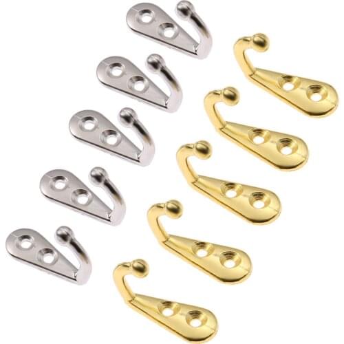 10Pc Antique Mini Hangers Zinc Alloy Wall Hanger Hat Coat Key Hook Bathroom Furniture Kitchen Wall Robe Hooks 30*12*22mm +Screws