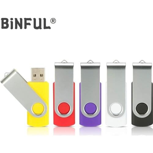 BiNFUL Hot Sale Pen Drive 360° Rotate High Speed Usb Flash Drive USB 2.0 Usb Stick 4GB/8GB/16GB/32GB/64GB/128GB/256GB Pendrive