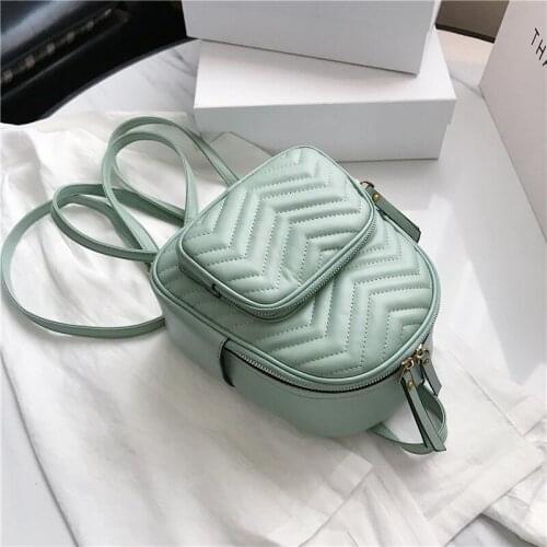 Brand Designer Luxury Women Backpack Mini Soft Touch Multi-Function Small Backpack Female Ladies Shoulder Bag Girl Purse Black