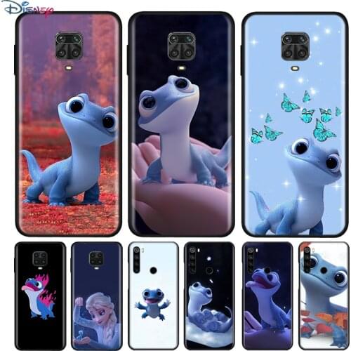 Black Silicone Cover Bruni Frozen 2 For Xiaomi Redmi Note 10 10S 9 9S Pro Max 9T 8T 8 7 6 5 Pro 5A Phone Case