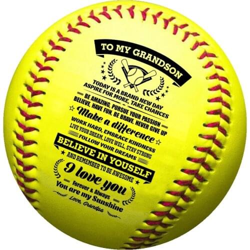 Grandpa To Grandson Laugh Love Live softball Birthday Graduation Christmas Gift