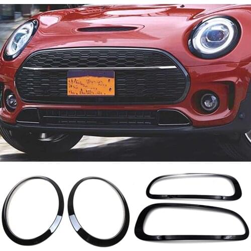 For Mini Cooper F54 Clubman Car Exterior Front Head Light Rear Taillamp Stickers ABS Headlight Taillight Lamp Frame Cover Trim