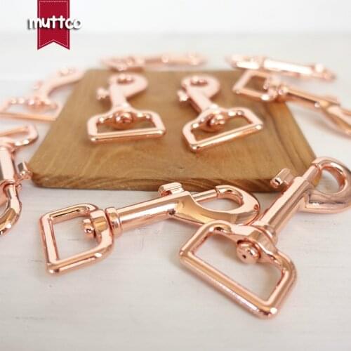 DIY Dog leash wholesale environmental rose golden 25mm metal Dog Clasp Metal Hook Hardware lobster buckle Sewing PK-25R