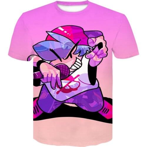 Video Game friday night funkin 3D Printed T-shirts 2021 Summer round neck Short Sleeve tops Fashion tshirt camisetas plus size