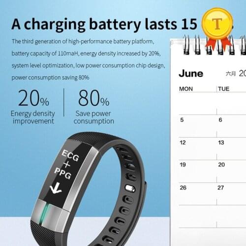 Hot Selling Ecg ppg monitor man woman smart band Smart Bracelet Smart Phone Watch blood pressure long time standby SmartBand