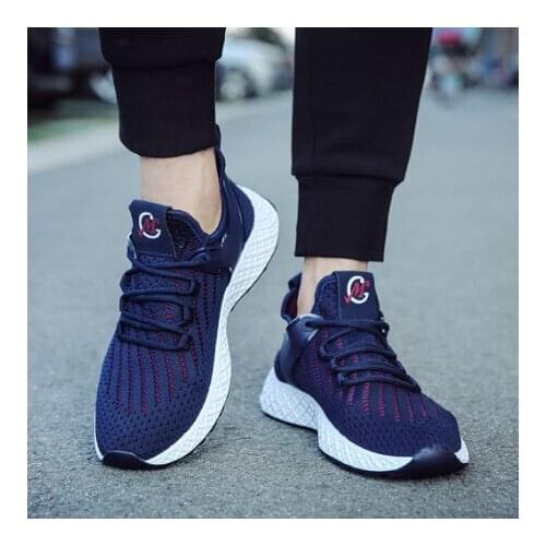 Fashion Men Outdoor Sports Shoes for male casual shoes men sneakers Men Sneakers Mesh Solid Shoes Lace up Sneakers 2020