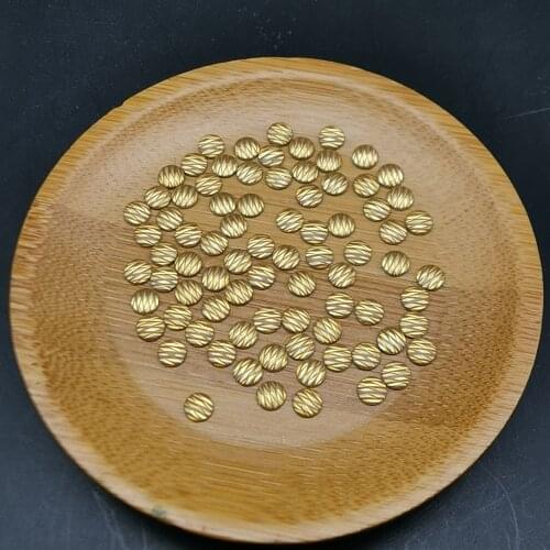 Round Cutted Nailhead Glue-On Metal Studs Gold 3MM/4MM Flatback Loose Rhinestones Accessories For Nails Diy Artwork Material