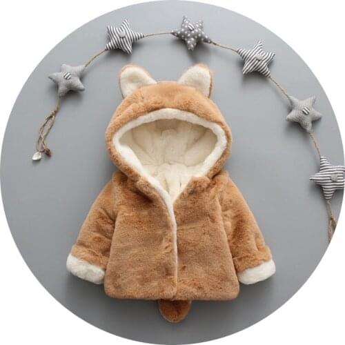 Baby Girl Jacket 2020 New Winter Baby Girl Clothes Thick Warm Casual Outerwear Fashion Infant Plush Clothes for 0-2Year
