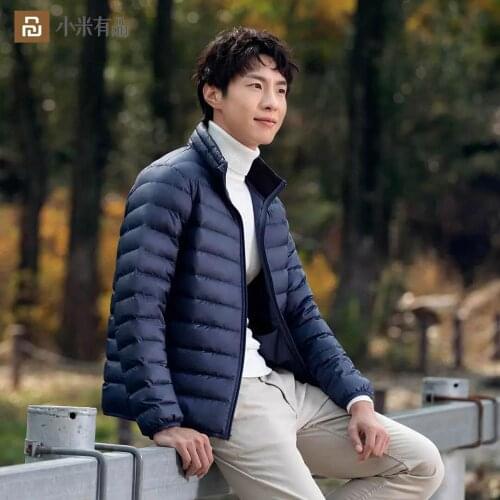 2021 Youpin Lightweight Down Jacket Mens Jacket Winter Warm Coat Windproof Anti-theft Down-filled Coat Easy Storage 90% Down