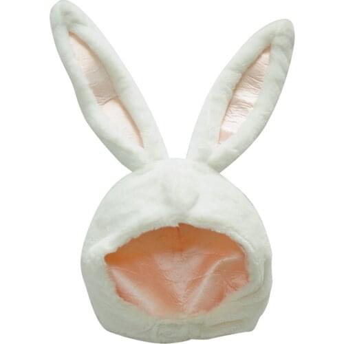 CUTE GIRL HAT PLUSH RABBIT BUNNY EARS HAT EARFLAP CAP HEAD WARMER PHOTO PROPS