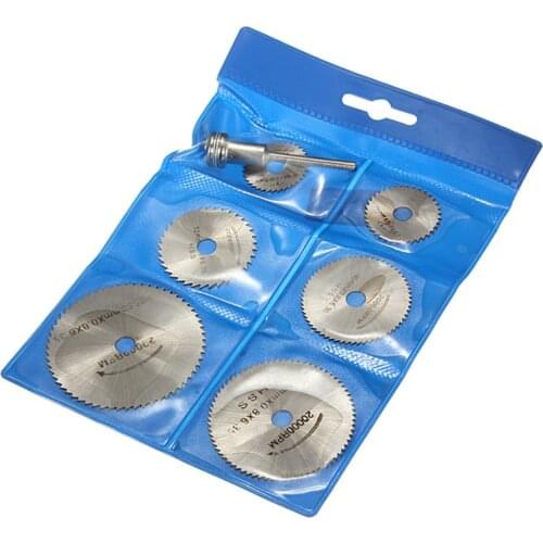 6pcs! HSS Circular Saw Blade Set High Speed Steel Cutting Disc Wheel Rotary Tool Accessories for Wood Plastic Cutter Power Tools