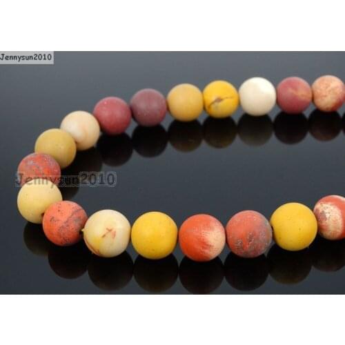 Natural Matte Moukaite 4mm Frosted Gems stones Round Ball Loose Spacer Beads 15'' 5 Strands/ Pack