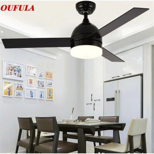 AOSONG Ceiling Fan Lights Lamps Contemporary Remote Control Fan Lighting Decorative For Dining Room Bedroom Restaurant
