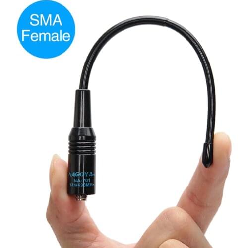 Nagoya NA-701 SMA-Female/Male/BNC Dual Band 144/430MHz Soft Antenna for Handheld Radio Yaesu ICOM Baofeng TYT Walkie Talkie