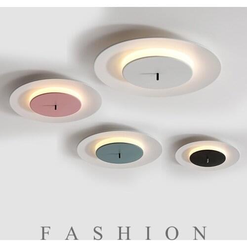 Modern Round Ceiling Lamp Simple Creative Ceiling Light Childrens Room LED Nordic Bedroom Multicolor Deco Home Ceiling Lighting
