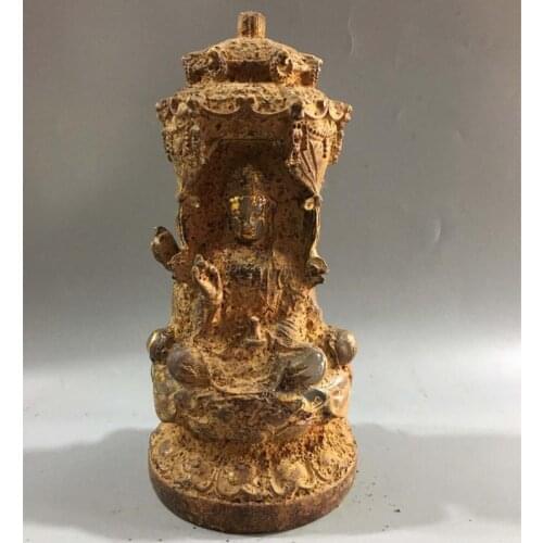 Crafts statue tibet buddhism Glaze Three sided Avalokitesvara Kwan-Yin Guan Yin goddess buddha statue halloween