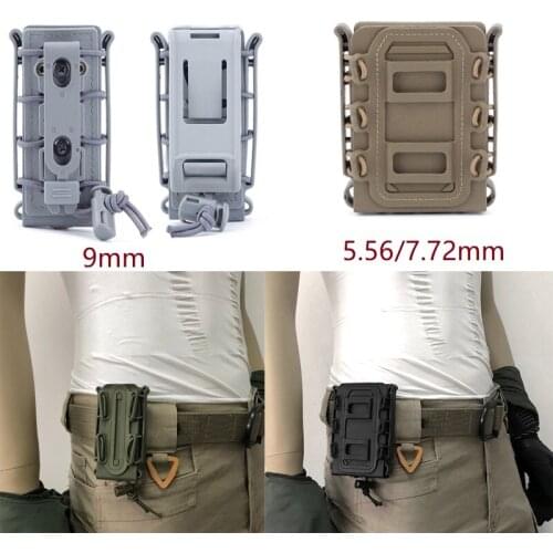Tactical Airsoft Molle 5.56mm 7.62mm 9mm Fast Mag Pouch Magazine Pouch Holster Belt Attach Carrier Holster Hunting CS Mag Pouch