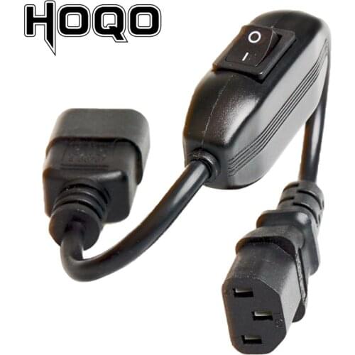 C14-C13 Extension Power Cord with10A On/Off Switch,IEC 320 C13 Female to C14 Male Power Adapter Cable