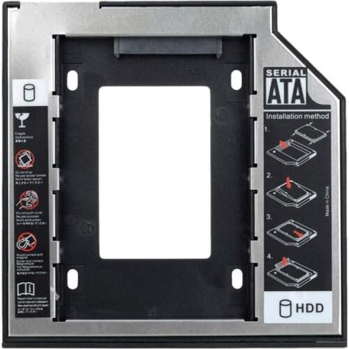 9.5mm Universal 2.5" SATA to SATA Plastic+Aluminum HDD SSD Caddy Case HDD Enclosure for Notebook Optical Drive