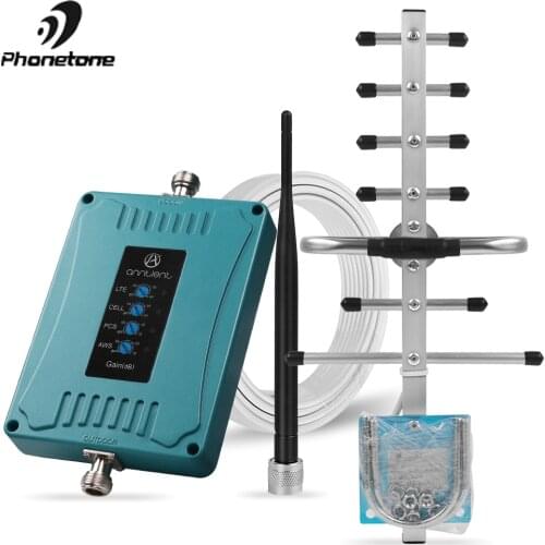 Cell Phone Signal Booster for US/CA 2/4G LTE Cell Phone Signal Booster 850/1700/1900/700/MHz B 5/4/2/12/17/13 Repeater for Voice