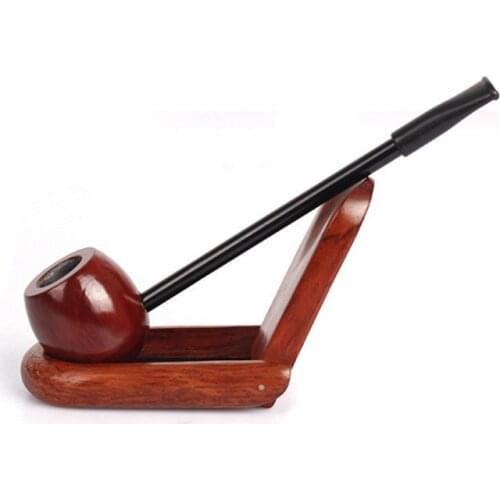 High Grade Red Sandalwood Pipes Smoking Portable Smoking Pipe Herb Tobacco Pipe Narguile Grinder Smoke Cigarette Holder
