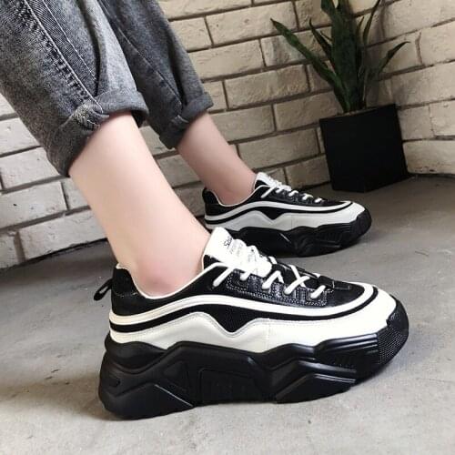 Womens Platform Sneaers Causal Shoes Walking Increasing Sneakers Height Platform Breathable Vulcanize Sneakers R6-58