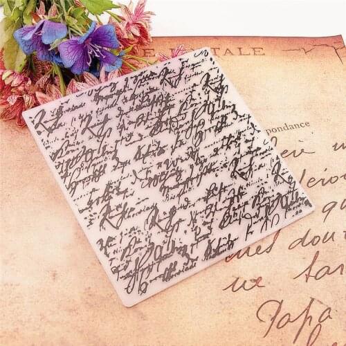 15*15cm Sweet diary 3D Embossing folders Plastic bump Scrapbooking DIY Template Fondant indentation Cake Photo Album Card Makin