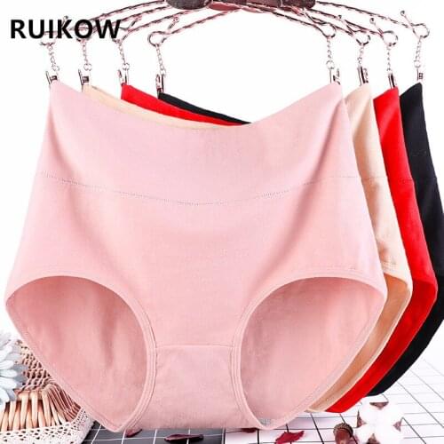 3Pcs/Lot Oversize Style High Waist Womens Cotton Panties Set Ladys Hipster Big Thongs & Briefs Underwear Panty Intimates L-5XL