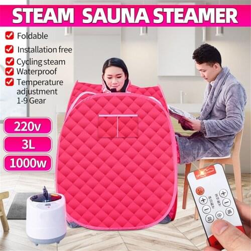 3L 1000W Steam Sauna Room Portable Sauna Tent Beneficial Skin Steam Sauna Weight Loss Calories Bath SPA Folding Sauna Cabin