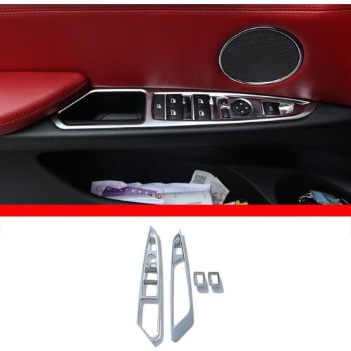 4 Pcs ABS Car Styling for BMW X5 F15 X6 F16 2014-2018 Car Door Window Switch Button Trim LHD Car Interior Accessories 2 Style