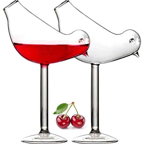 Free Shipping 4PCS Creative Bird Shape Cocktail Glasses Wine Glass Excellent For Cocktail Bar Glassware Set of 4
