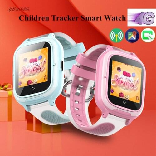 4G Kids Tracker Watch GPS LBS WIFI Location Remote Monitoring Video Call with Android IOS Fashion Children Smart Clock DF55