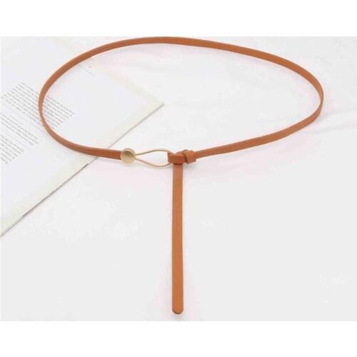 CANZE Ladies Dress Accessories Belt Fashion Matching Dress Sweater Suit Thin Knotted Belt